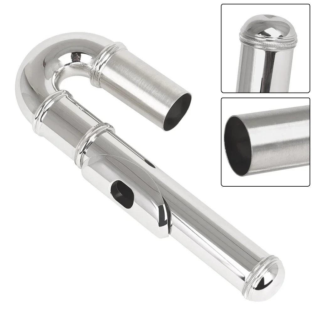 

Flute Head Curved Flute Mouthpiece Headjoints Replacement Accessories Nickel Plated Brass Musical Instrument Accessories
