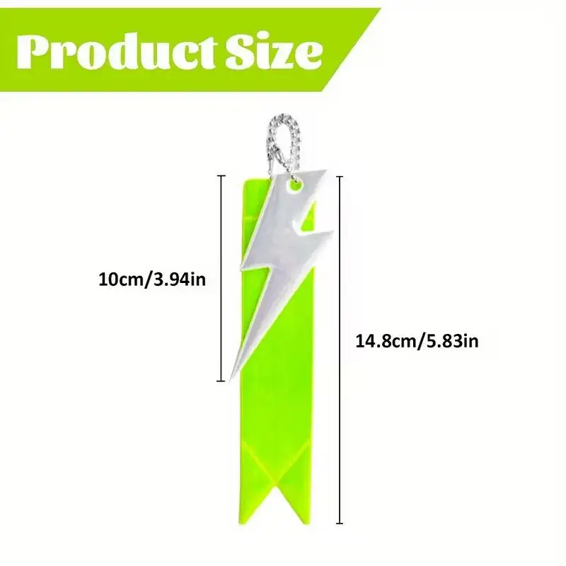 5Pcs Reflective Strips Keychain Set for Safety in Night Running and Cycling Essentials