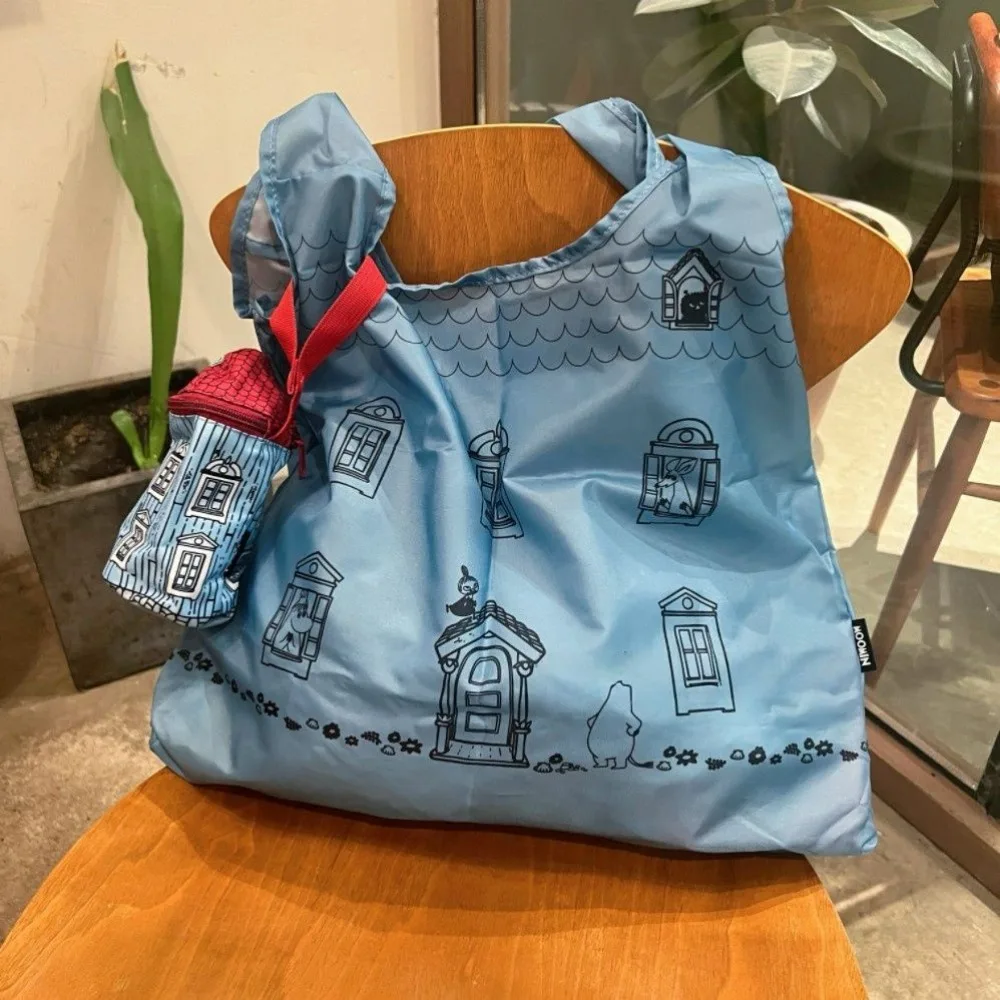 حقيبة تسوق قابلة للطي على شكل رسوم كرتونية لطيفة، حقيبة تخزين مكونة من قطعتين، قابلة لإعادة الاستخدام وخفيفة الوزن ومقاومة للماء للتسوق اليومي وهدايا السفر