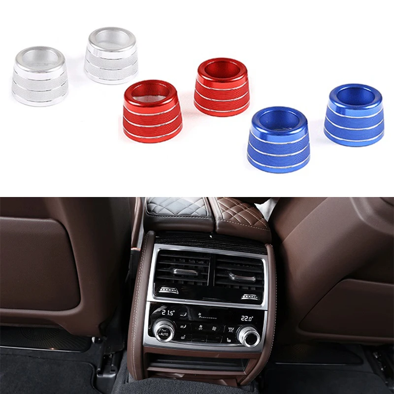 

Car Rear Air Conditioner Adjustment Knob Cover Decorative Ring For BMW 5 7 Serie G30 G38 G11 G12 6 Serie GT 17-19 Accessories