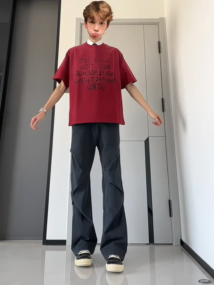 

Cleanfit Ice Silk мужские летние тонкие плиссированные широкие брюки повседневные брюки прямого кроя драпированные длинные брюки High Street