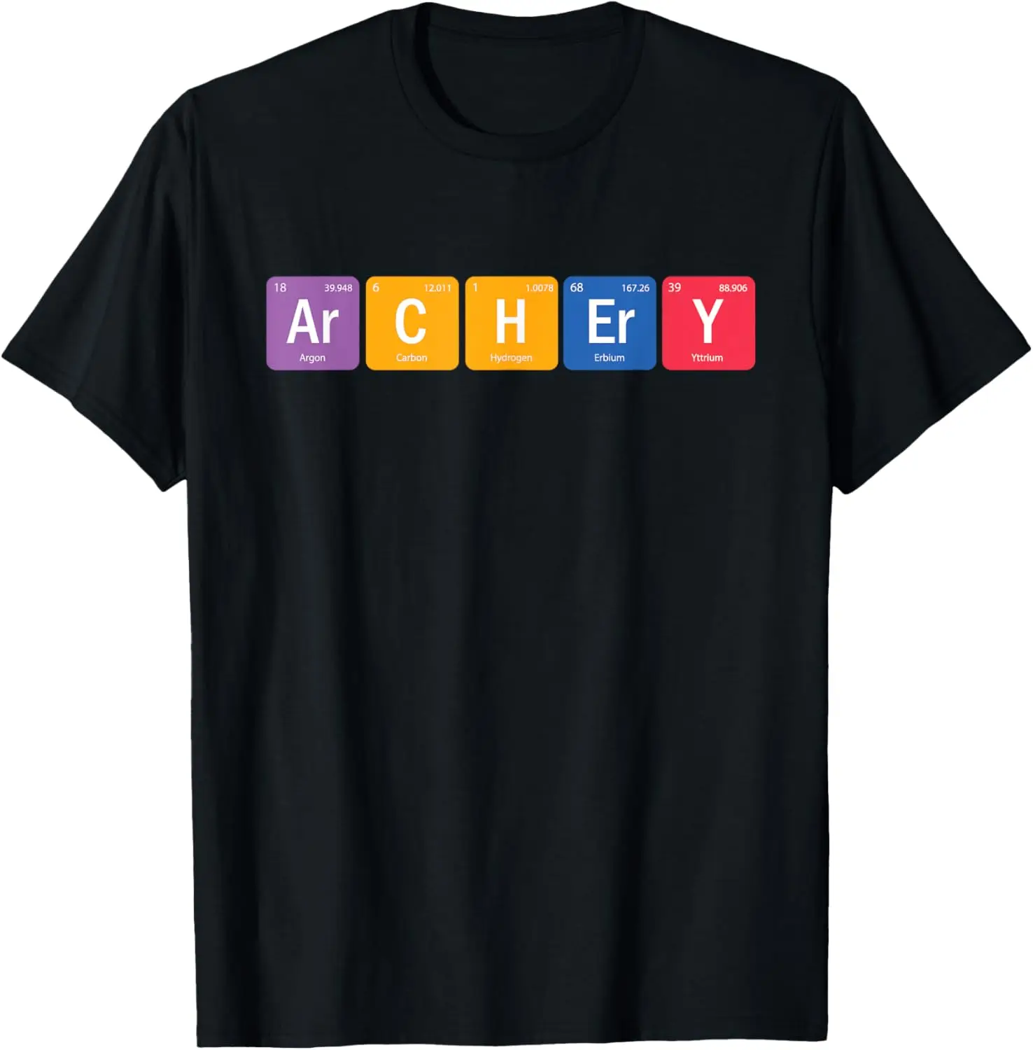 Archery - Periodic Table Archer Bowman Bow Hunting T-Shirt Unisex Summer Streetwear Tops Customizable Mens Clothing Ropa Hombre