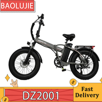 BAOLUJIE DZ2001 Folding Electric Bike 20*4.0 inch Fat Tire 48V 12Ah Battery 500W Motor 45km/h Max Speed 30-40km Range Disc Brake