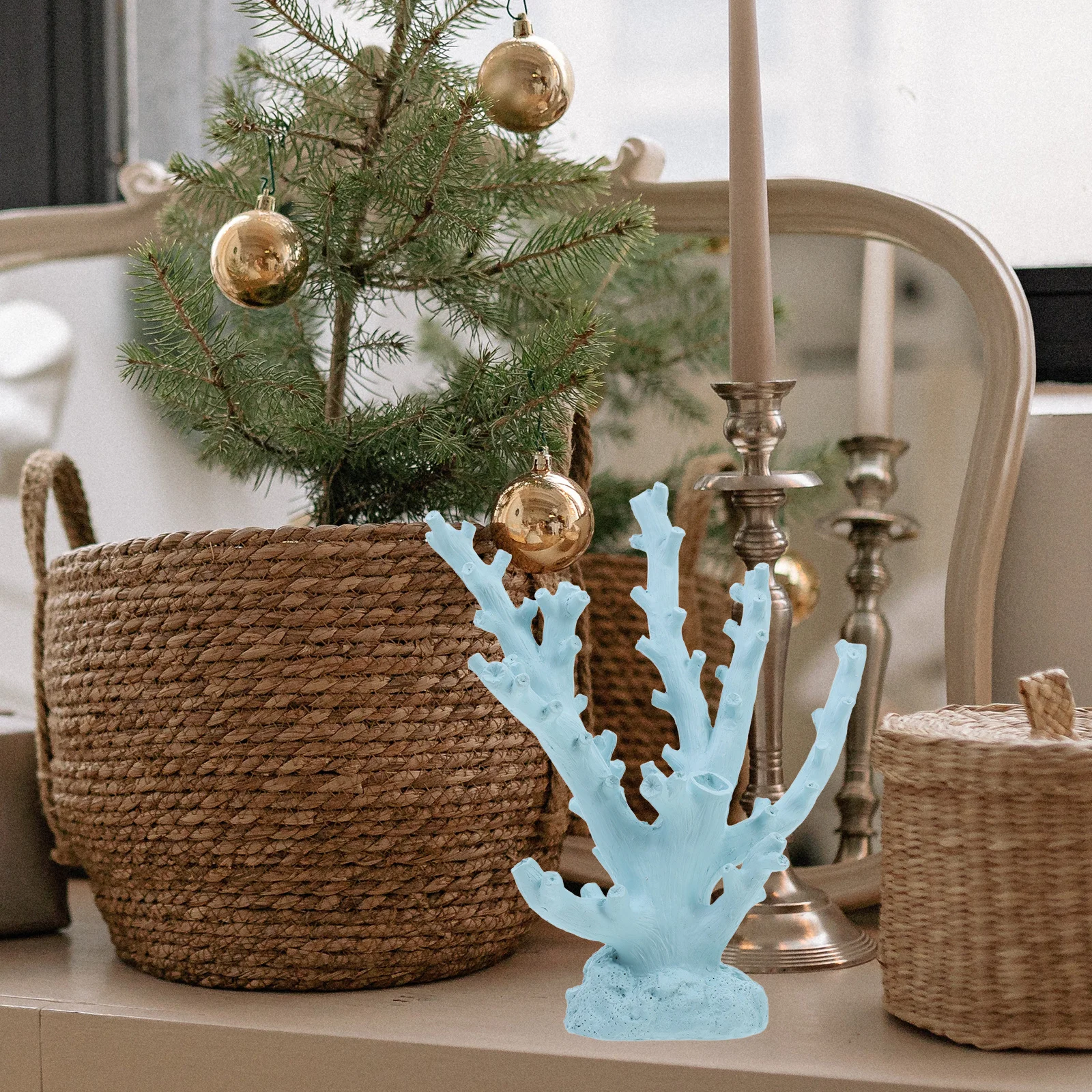 

Mediterranean Style Resin Coral Decor Artistic Entryway Statue Artificial Coral Ornament Aquarium Landscape Decoration