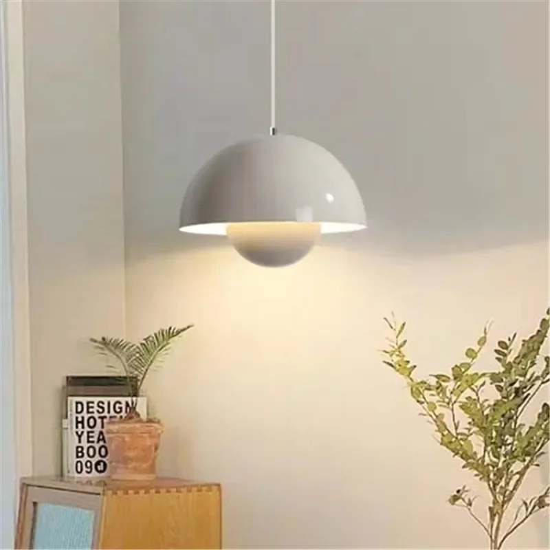 Flowerpot pendant lamp Modern color light LED Dining Room suspension metal Decor Indoor coffee shop home cute night light