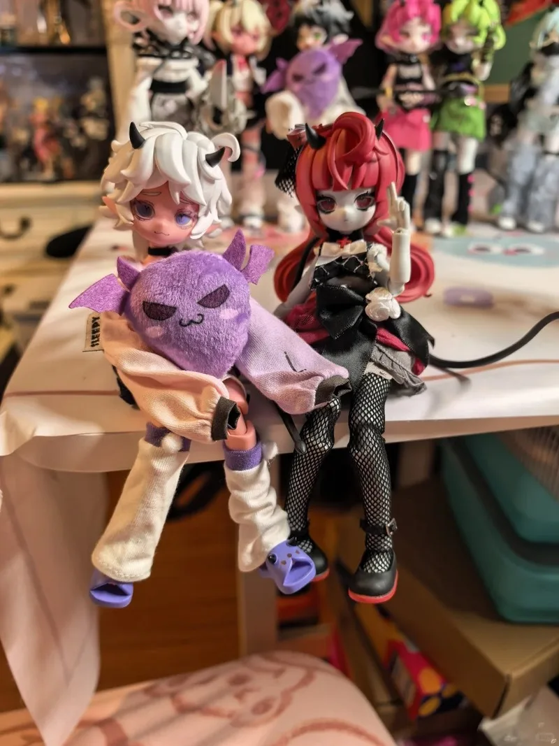 متوفر في المخزون Cooze شيطان القرن Bjd صندوق أعمى 1/8 دمية مفصلية Chuz Town تحصيل عمل الشكل جمع الديكور هدية