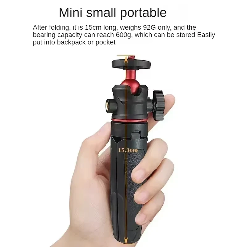 Mini Extendable Tripod, Portable Desktop Stand for Phone/Camera/Light/Mic/GoPro, Adjustable Stable Holder with 1/4" Screw Mount