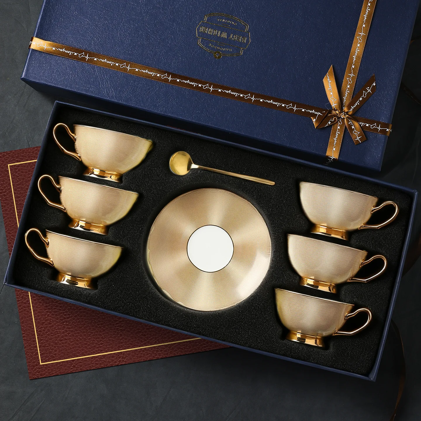 HYS European coffee cup household high-end luxury high-value light luxury British afternoon tea set with gifts