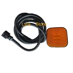 1 PCS 1.3M 24V Yellow Round Plug LED Side Marker Lamp Used For MAN Tga Tgx Tgs Truck Bumper Lamp 81252606101 81252606097