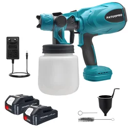 Electric Spray Gun Cordless Paint Sprayer  Auto Furniture Walls Coating Airbrush Home Handheld Power Tool Fit Makita 18V Battery