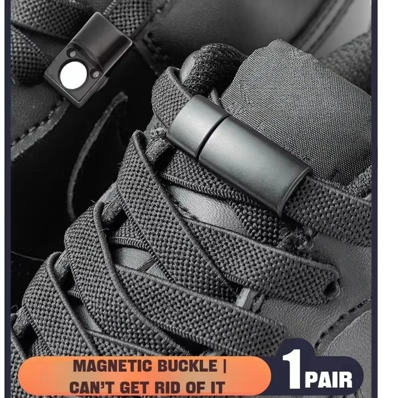 Keine Krawatte Schnürsenkel Magnets chloss Schnürsenkel ohne Krawatten flache elastische Schnürsenkel Turnschuhe Stiefel Gummibänder für Schuhe Zubehör