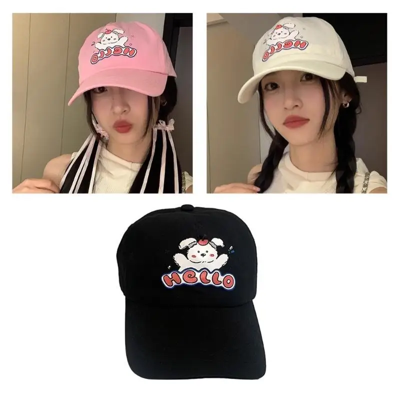 

39BB Fashion Dog Print Baseball Hat for Teens Girl Spring Baseball Hat Fashion Sun Hat for Women Summer Outdoor Casual Hat
