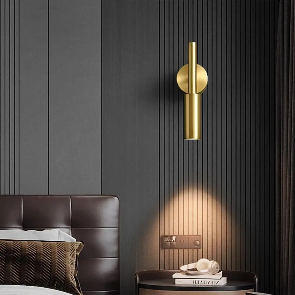 Wall Mounted Reading Light for Bedroom Bedside Indoor LED Wall Sconce Living Room Study Room 5W Wall Lamps Adjustable (GD BK WH)
