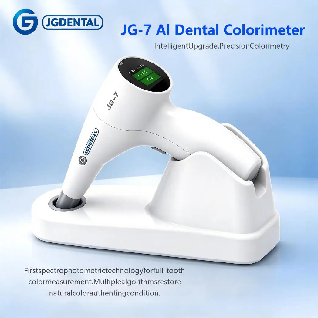 JG-7 AI Dental Colorimeter Wireless Digital Handheld Tooth Shade Matching Device LED Display for Dental Clinics & Labs