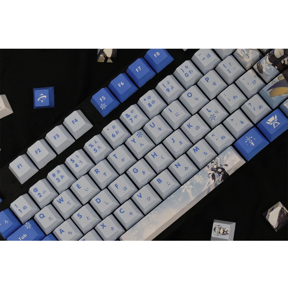 Genshin impacto eula keycap acessórios de teclado legal homem fãs presentes cosplay pbt chaves teclado mecânico boné anime keycaps