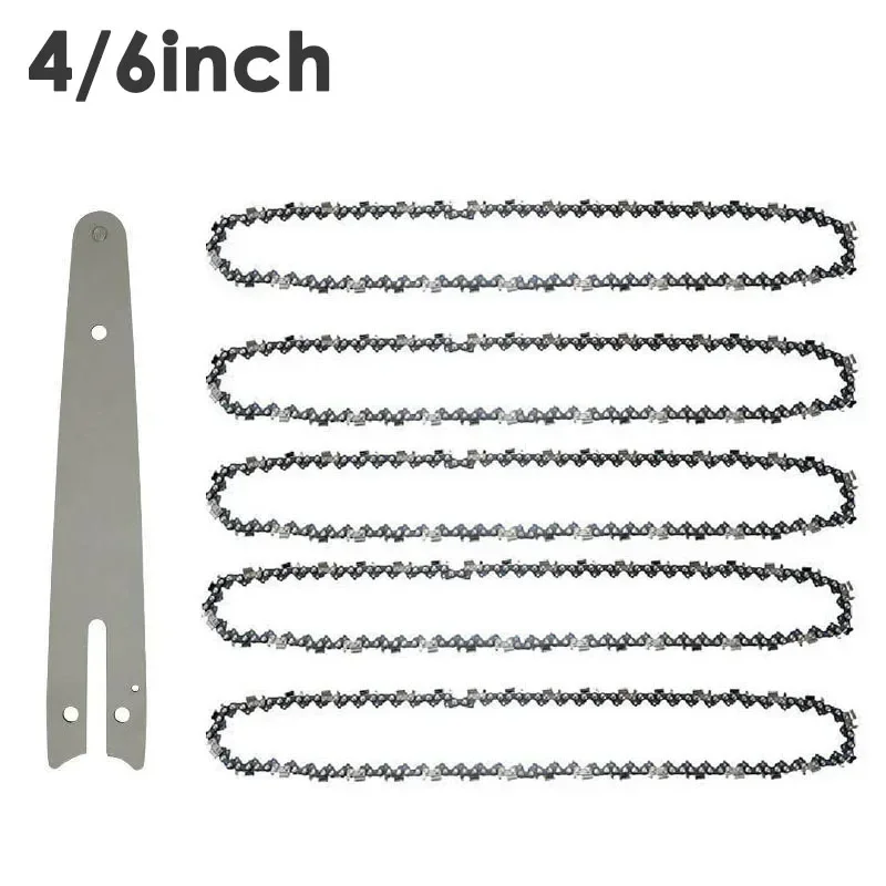 4 Inch/6 Inch Chain Guide Mini Electric Chainsaw Chains Steel Electric Saws Guide Garden Power Tools Accessories Replacement