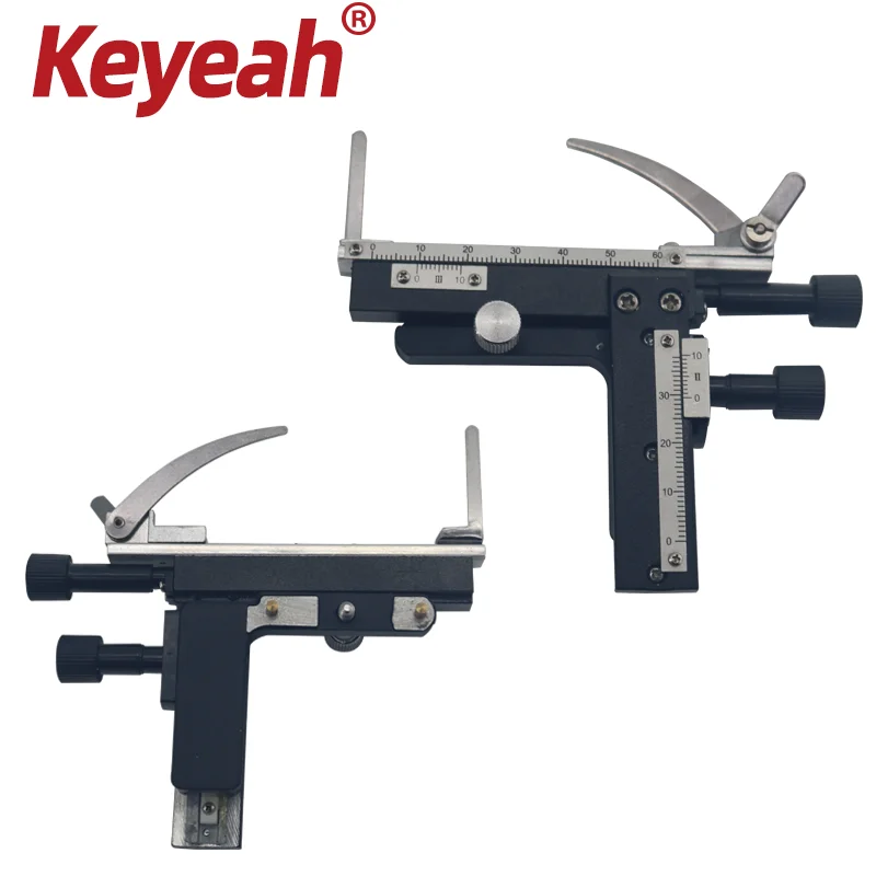 Microscópio Estágio Mecânico Fixável, Stage X-Y Moveable, Caliper com Escala, Reticles Mecânicos