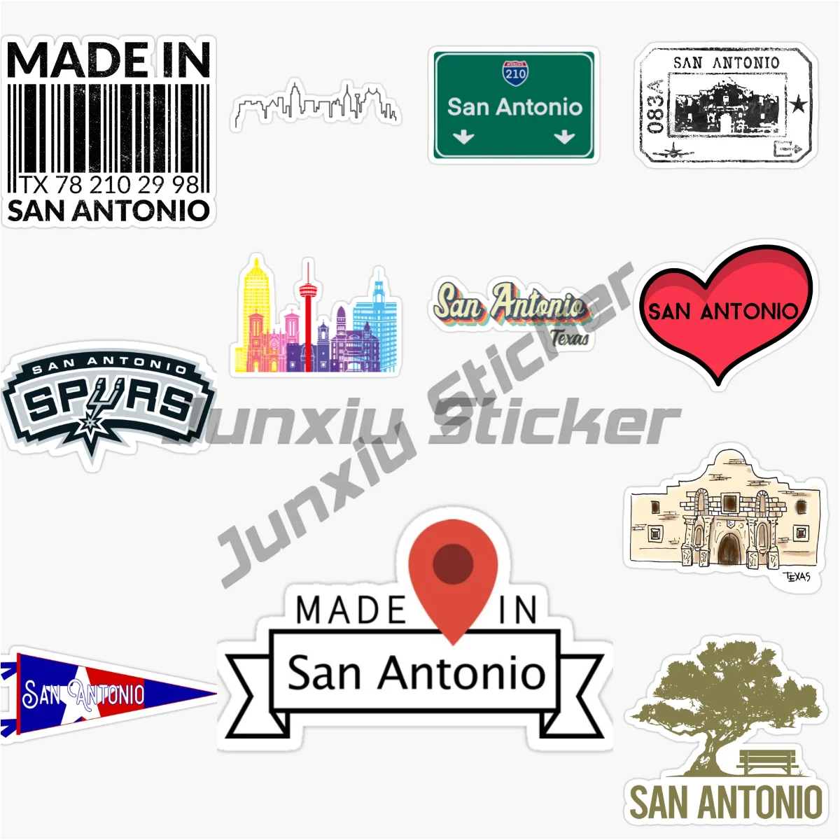 

SAN ANTONIO South-central Texas Car Sticker Laptop Truck Vinyl Wall Bicycle Helmet Car Off-road Motorcycle Boat Decal