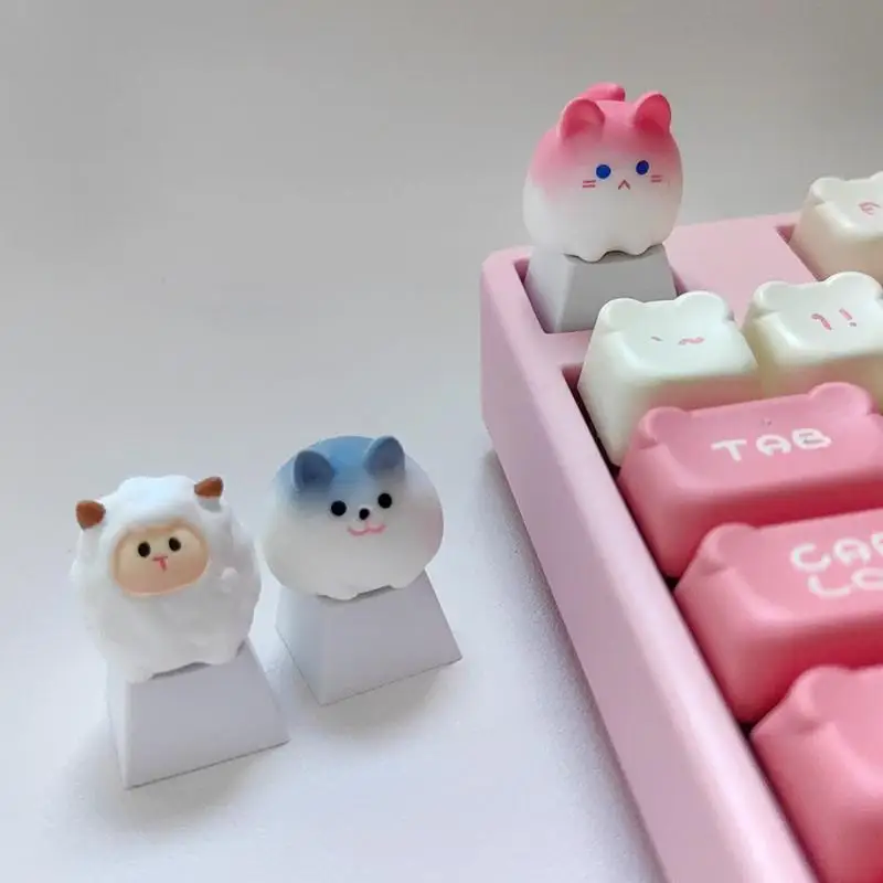 

Милый мультяшный 3D колпачок с животными, механические колпачки для клавиатуры, OEM высота, колпачки для клавиш Kawaii, аксессуары для клавиатуры «сделай сам», подарки для девочек