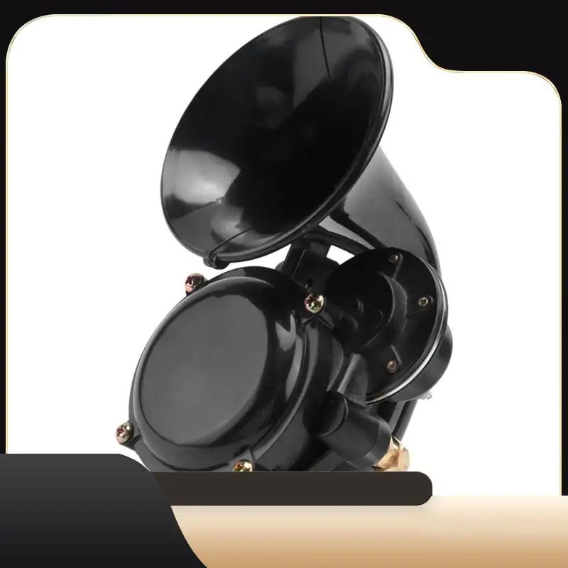 

A13Z-12V/24V Auto Air Horn Loud Truck Trumpet Air Horn With Electric Valve Flat For Car Vehicle Trucks Bus Van Train
