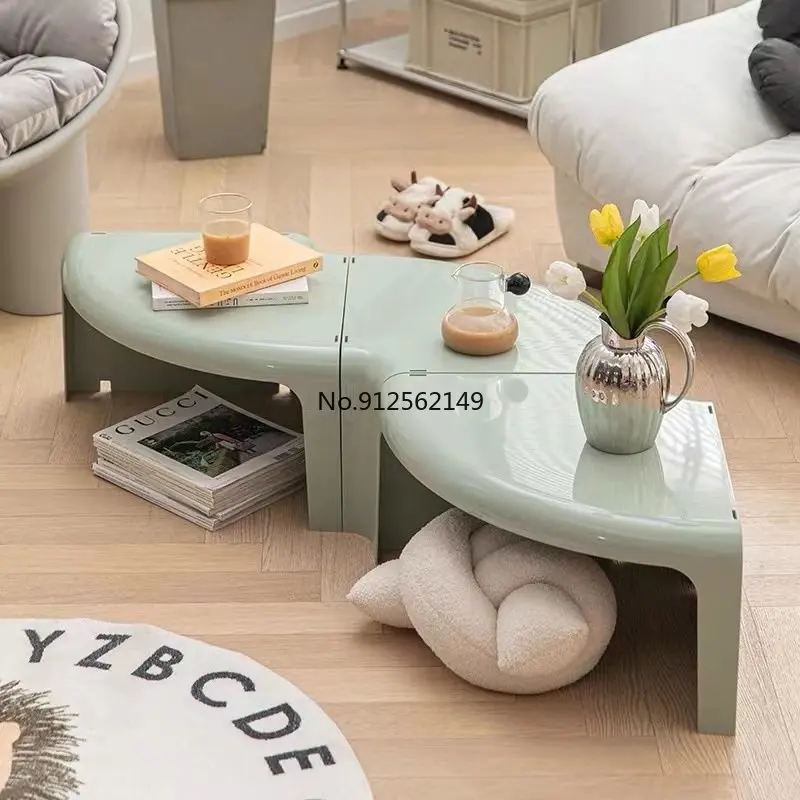 Nordic Combined Splicing Plastic Side Table Nordic Round Coffee Tables Creative Dining Tables Bedroom Mobile Storage Furniture