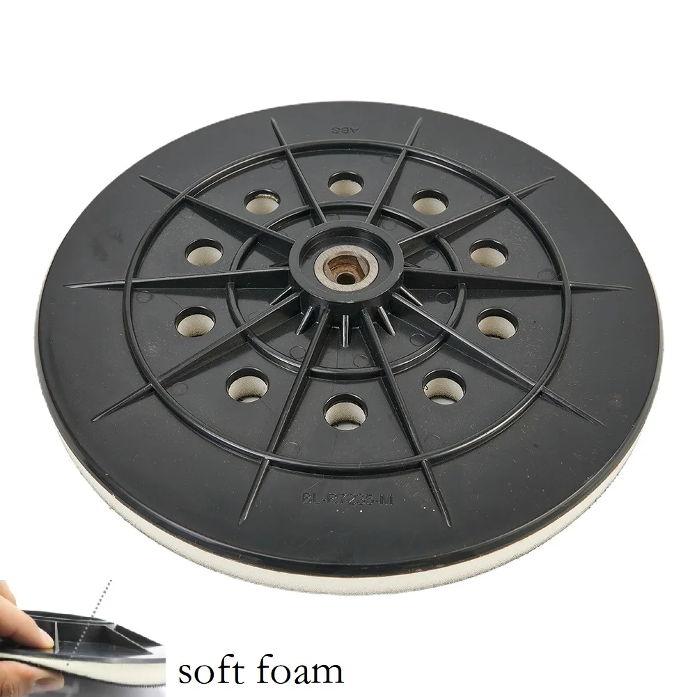 1pc 9 Inch 215mm 10 Hole Backup Pad 6mm Thread Sanding Disc For Drywall Sander Air Sander Polisher Abrasive Power Tool