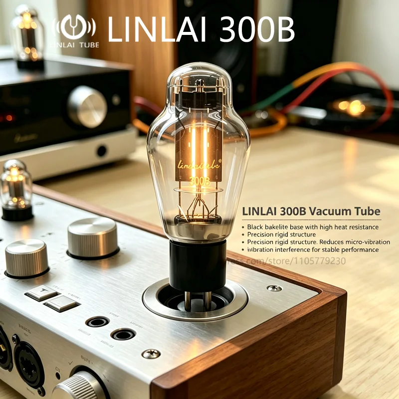 LLINLAI 300B Vacuum Tube Replacement for 300B 7300B WE300B 300BN 300BT for Hi‑Fi Tube Amp DIY Matched Pair