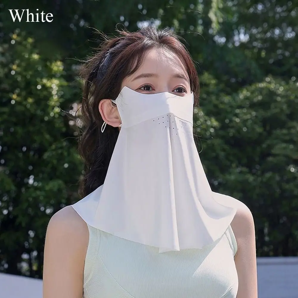Masque Facial UV Protection Solaire Femme - Réglable Lavable Pour Sport Plein Air Randonnée