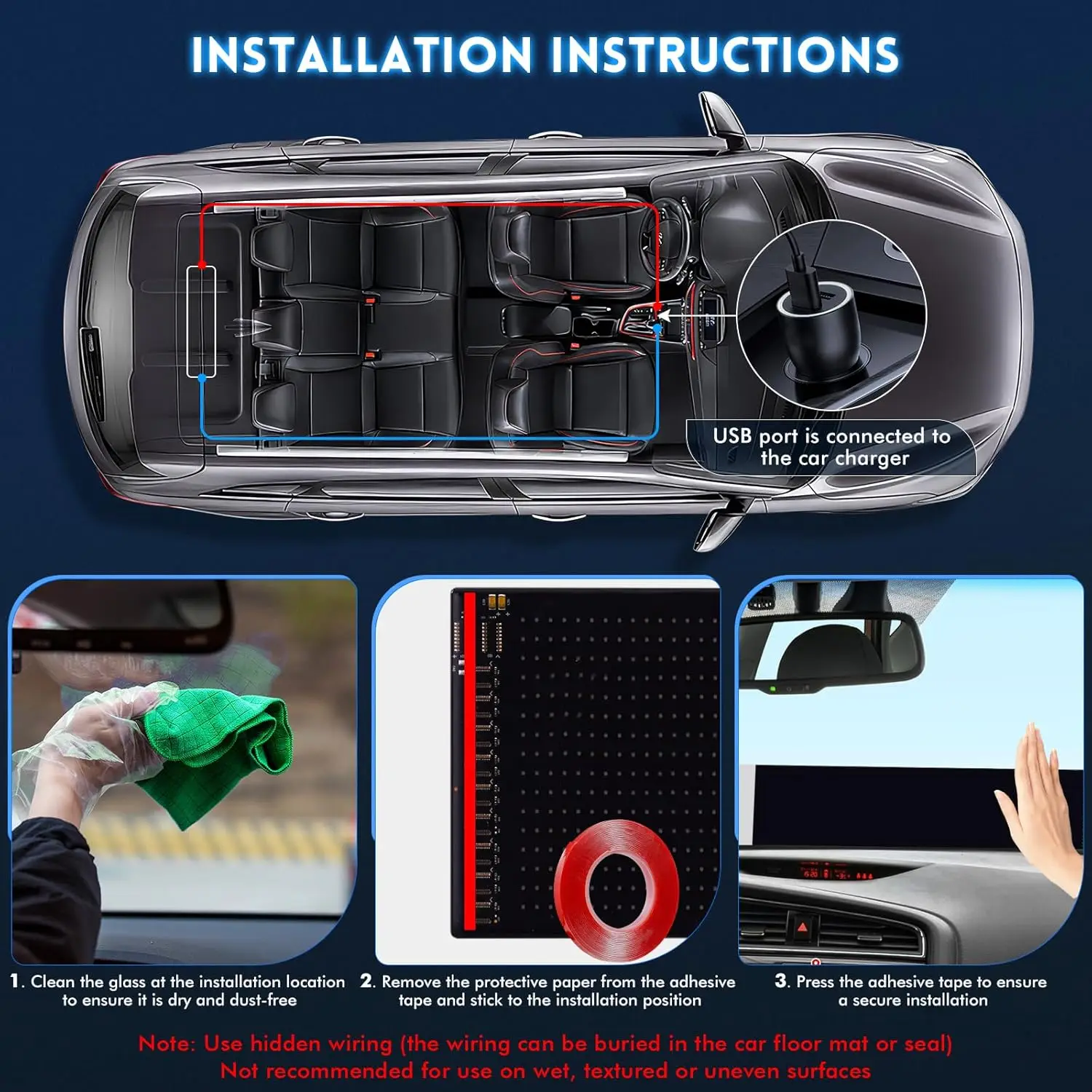 شاشة LED لملحقات شاحنة السيارة عيون الشيطان شعار LED للسيارة APP LED مصفوفة بكسل لوحة ضوء الليل لتقوم بها بنفسك مرنة قابلة للبرمجة