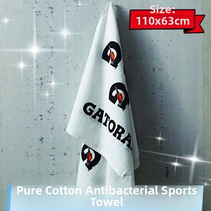 Pure Cotton Sports Towel Large Bath Towel for Sweating Baskeall Swimming Fitn Equipment Badminton Fooall