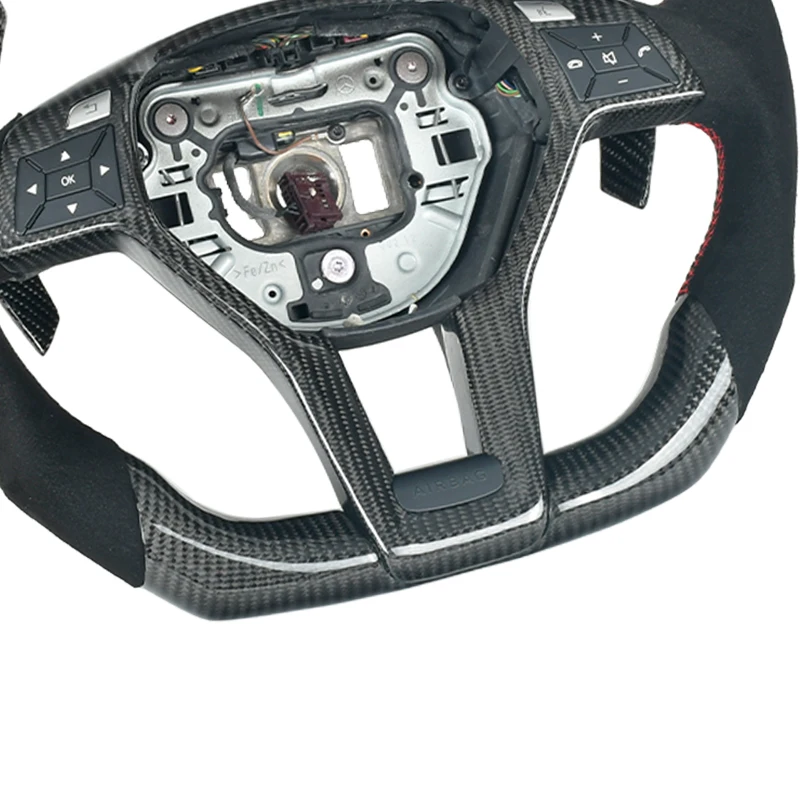 Customized 100% Real Carbon Fiber Steering Wheel For Mercedes Benz E C CLS W218 W212 W204 W207 Class