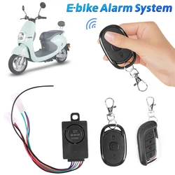 Anti-Theft E-bike Alarm System Electric Scooter Security Remote Control Alert for Cycling Vehicle Accessories