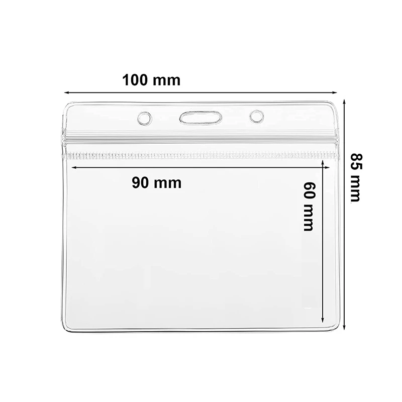 10 個透明 ID カードホルダー防水 ID カードホルダーバッジ密封された文書保護学用品ナースアクセサリー