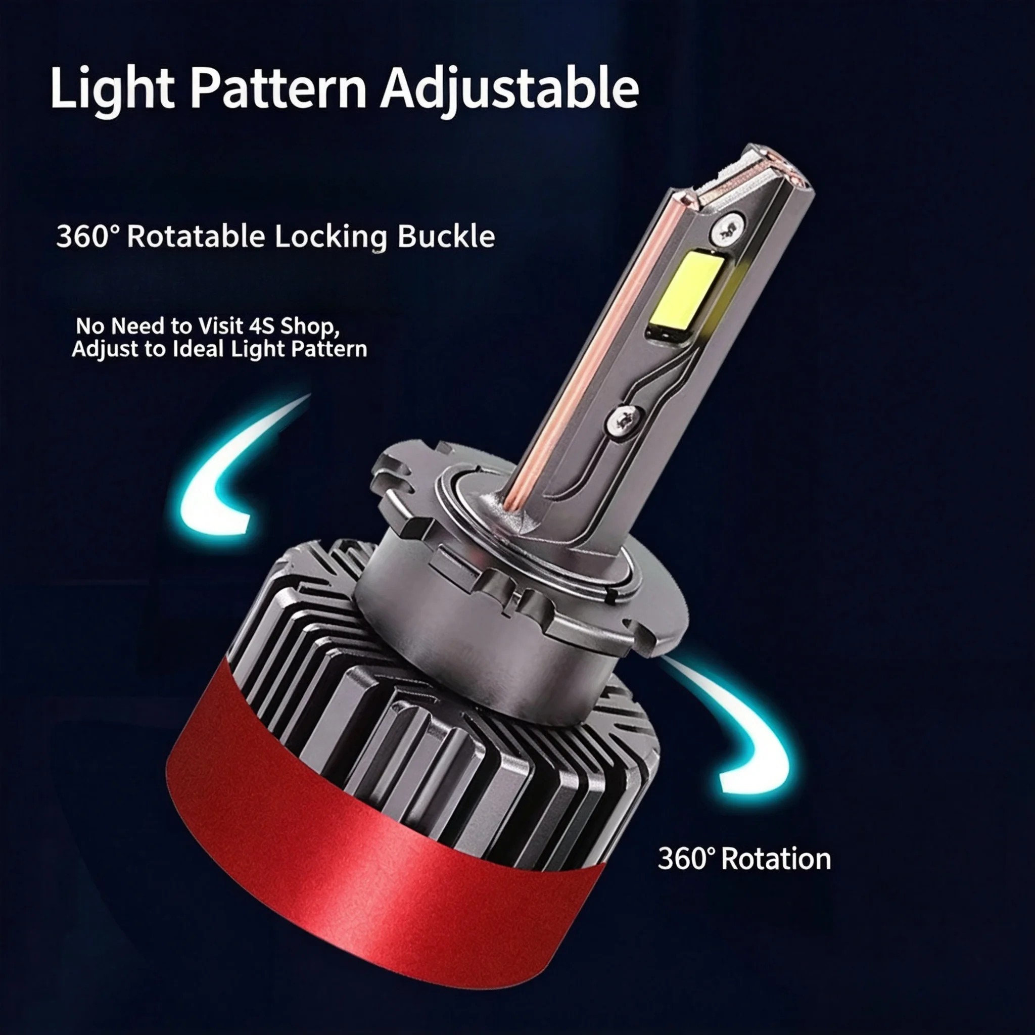 NXY D1S D2S D3S D4S D5S LED Headlight Bulb Canbus Decoder All In One HID Replacement Lens Lamp High Bright Car Front Light