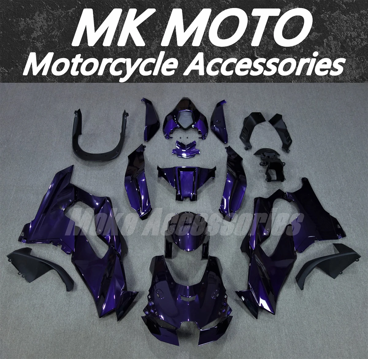 

Moke moto Motorcycle Fairings Kit Fit For ZX-10R 2021 2022 2023 2024 2025 Ninja Bodywork Set ABS injection Dark purple New
