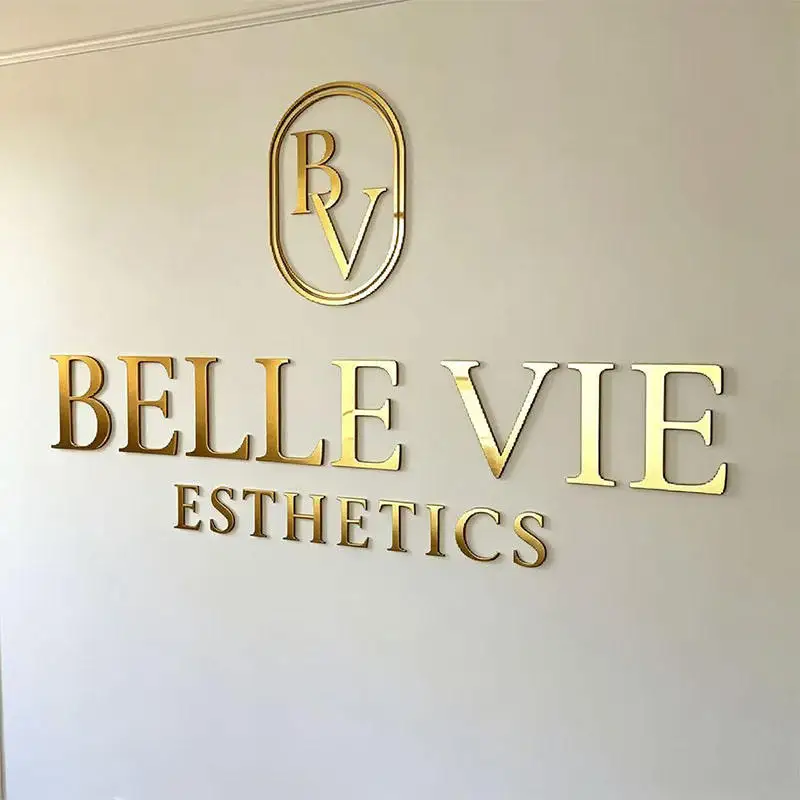 Customized Metal Billboards Outdoor Decorative Walls Gold Letters Silver Letters Logos Personalized Metal Signage for Business