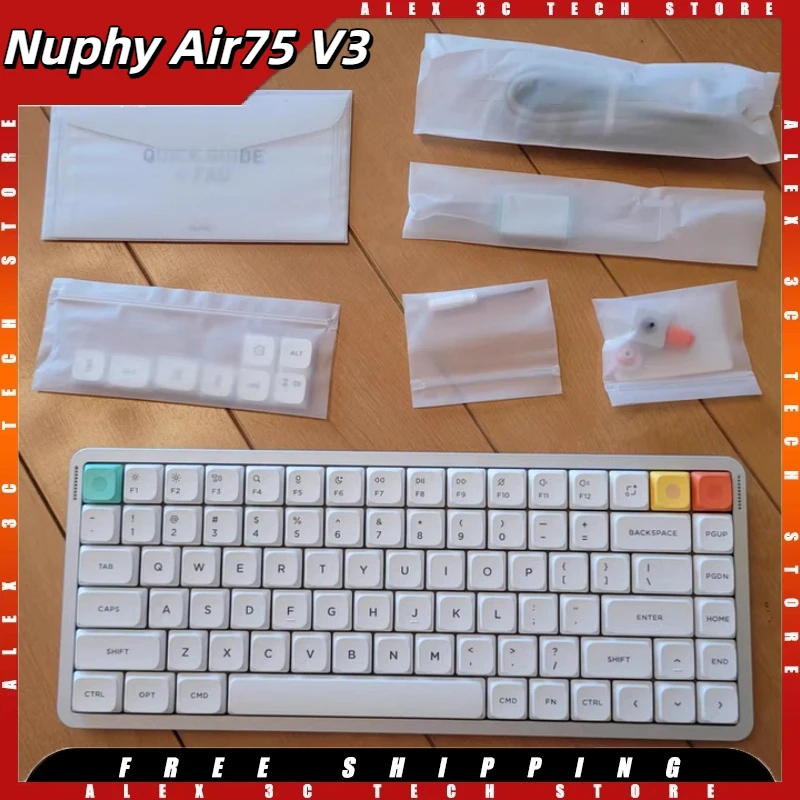

Nuphy Air75 V3 75% Mechanical Keyboard 3Modes 1000Hz Aluminum Alloy Case 4000mAh 724g PBT RGB With Gateron Axis for Mac Windows