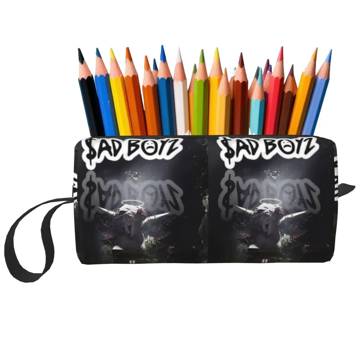 Junior H Merch Sad Boyz Pencil Case for Kids Pen Box Pencil Bag Stationery Supplies Women Organizer Pouch