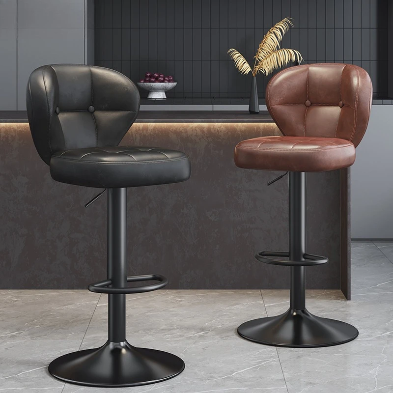 Krzesło barowe z wysoką platformą, wysokie krzesło z podnóżkiem, regulowana wysokość, obrotowe, krzesło do lady barowej, stołek dla kasjera na recepcji