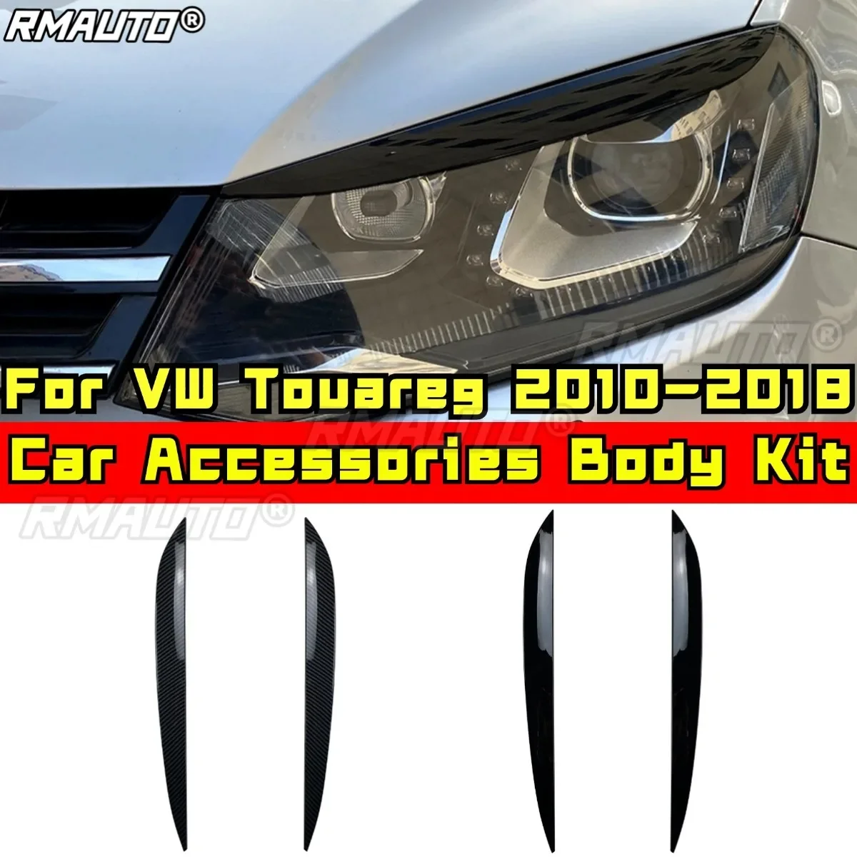 

Для VW Touareg 2010-2018 комплект кузова авто головные фары лампы веки брови украшения фары автомобиля Стайлинг отделка модификация часть