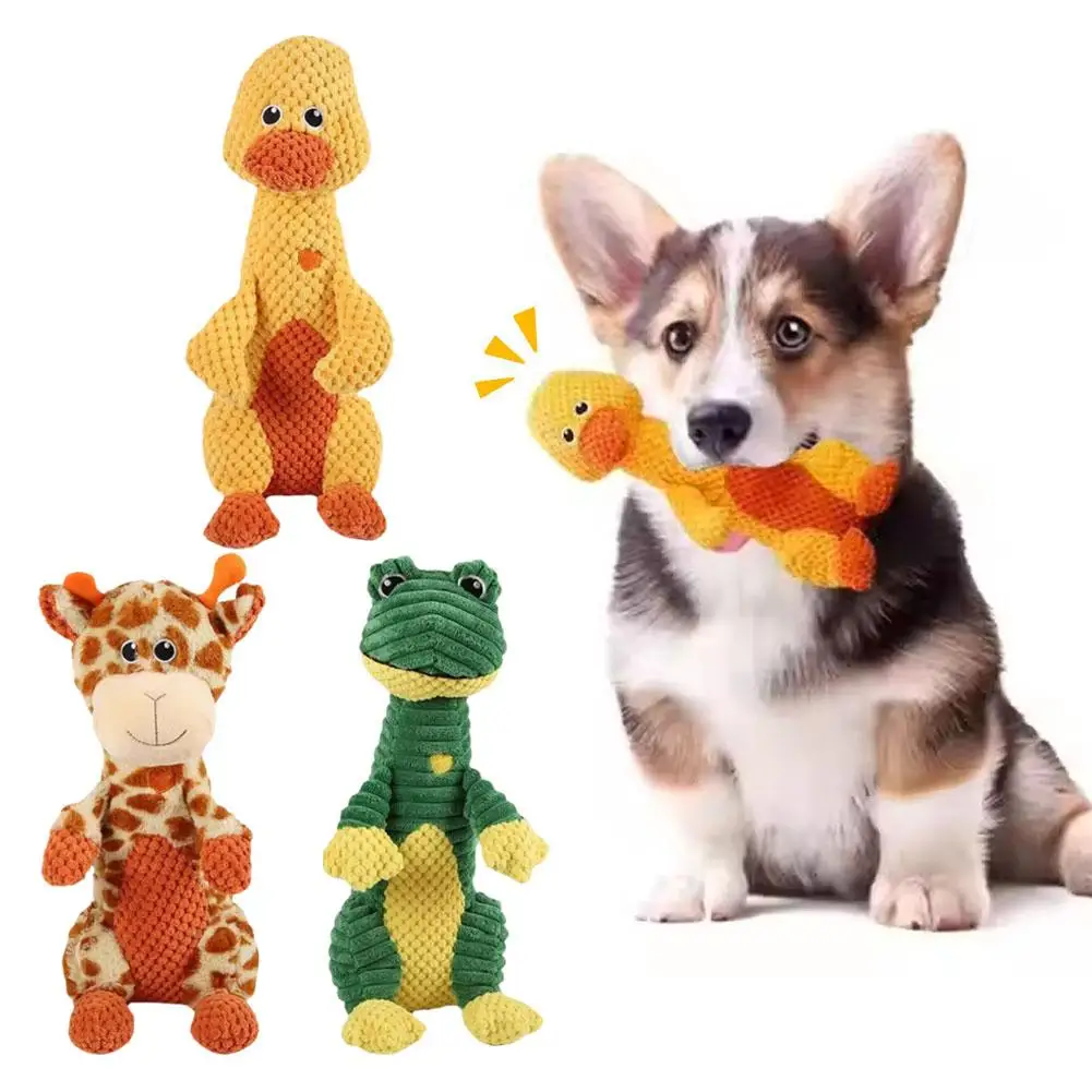 1Pc Hund Haustier Spielzeug Welpen Goldene Haare Kleine Und Mittlere Zähne Plüsch Produkte Schleifen Spielzeug Sound Haustier hunde L7Y8