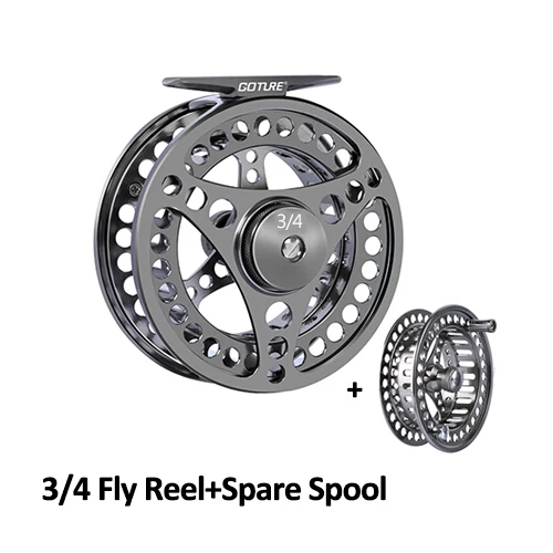 Goture 2 1bb Fliegen fischer rolle CNC-gefräste Aluminium-Laubenforellen-Karpfen-Angel rolle 3/4 5/6 7/8 9/10 wt Fliegen rolle mit linkem und rechtem Griff 9