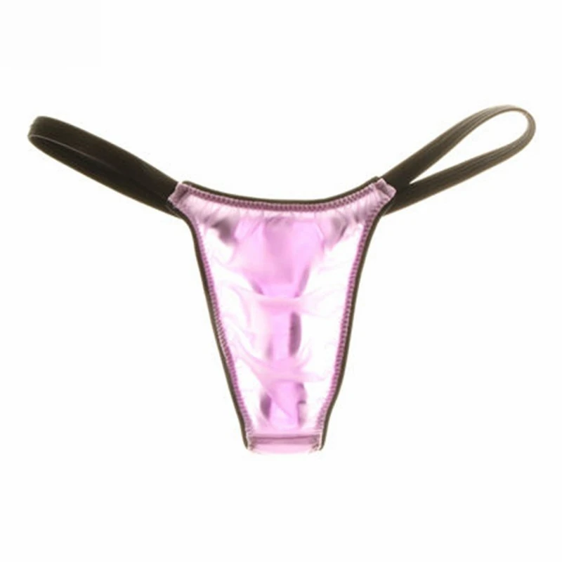 Men's Low Rise Shiny Mesh See-through G-string Contrast Color Hollow Slim Fit Sensual Male Thong Night Party Intimate Underwear
