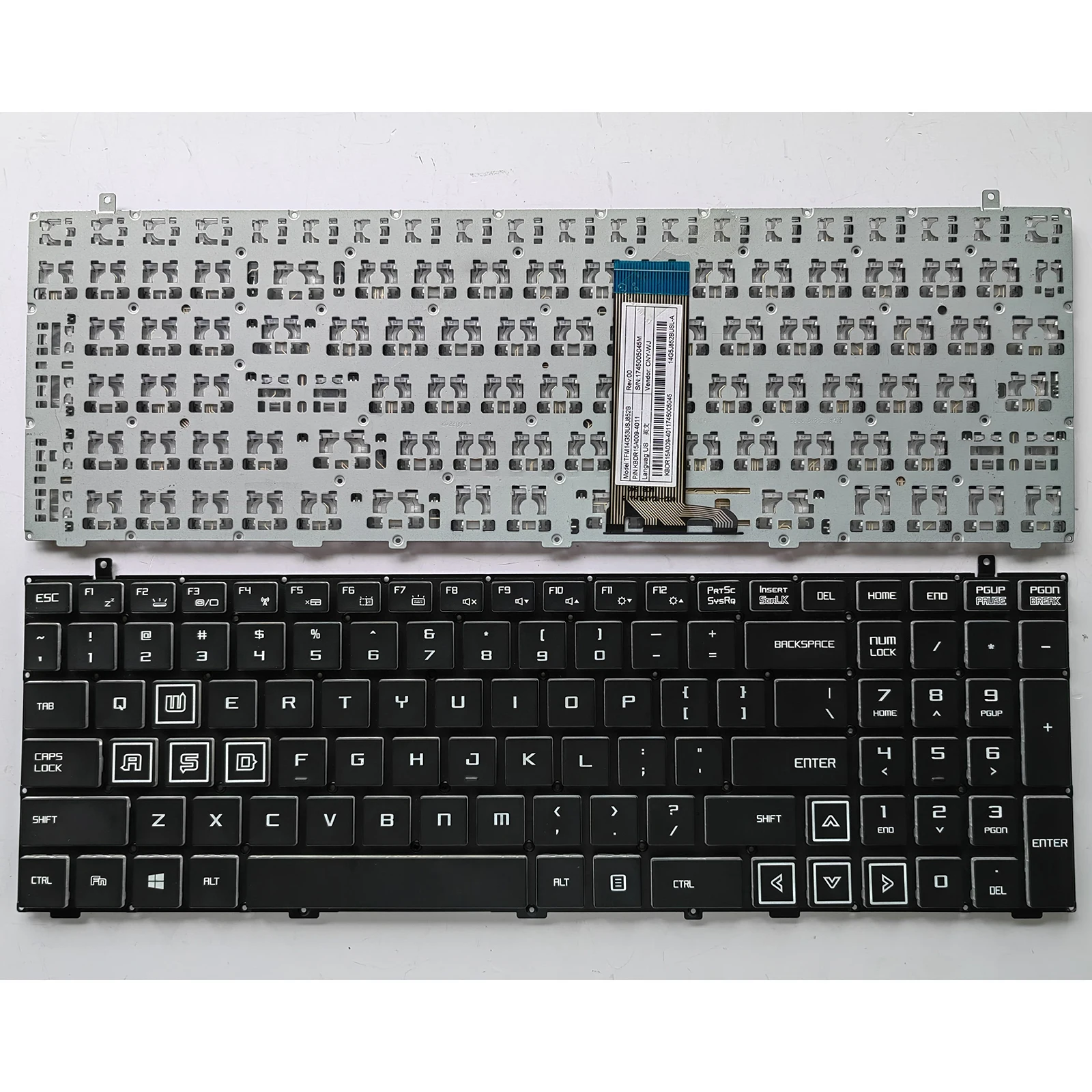 

US layout for ILLEGEAR RAVEN TFM14G53USJ852B TFM14G53USJ8525A MACHENIKE F117-F F117-f1k F2K F3K T90 T50 Laptop keyboard