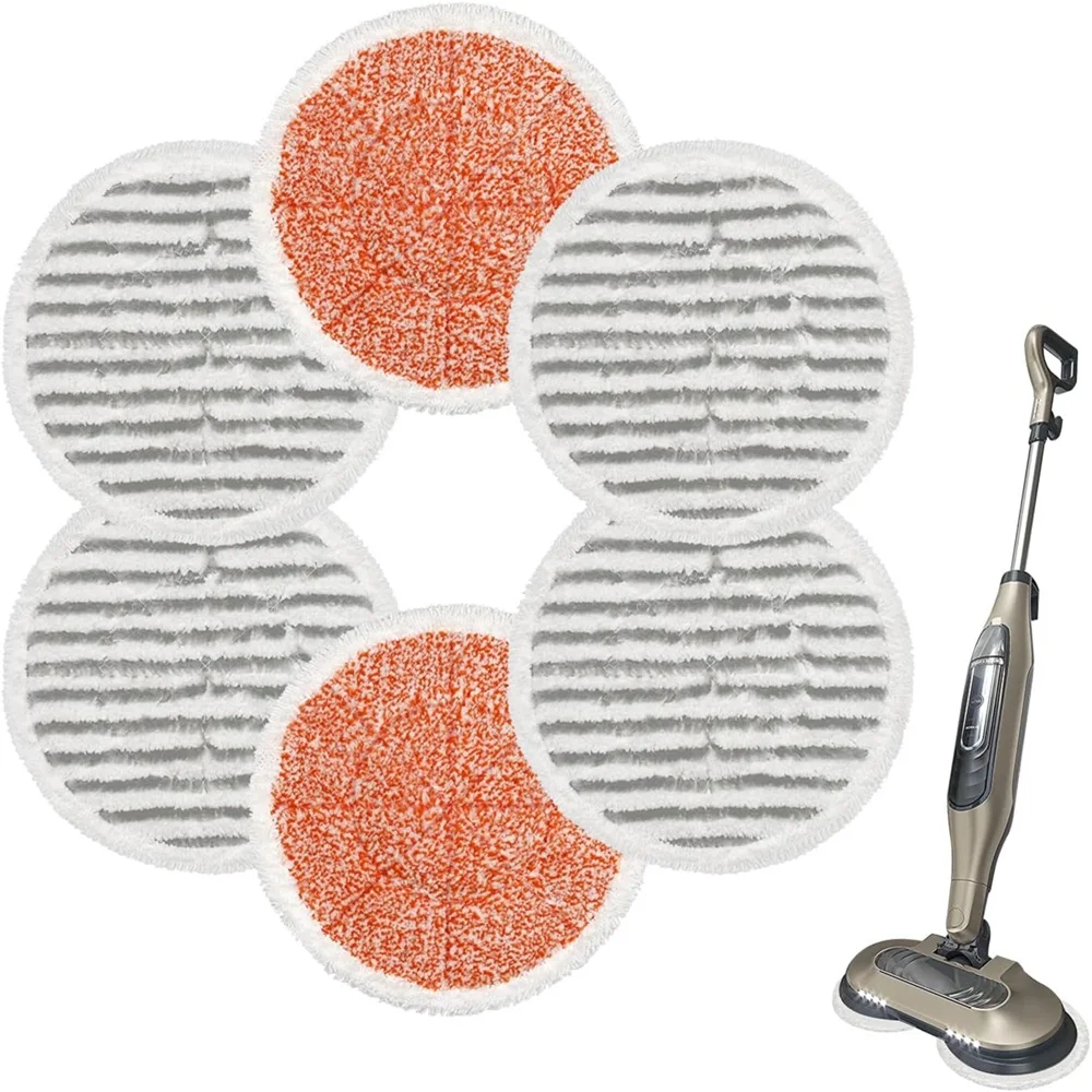 6 Pack Steam Mop Pads For Shark S7000AMZ S7001 S7001TGT S7000 Series Steam Mop, Microfiber and Reusable Mop Pads for Shark Steam
