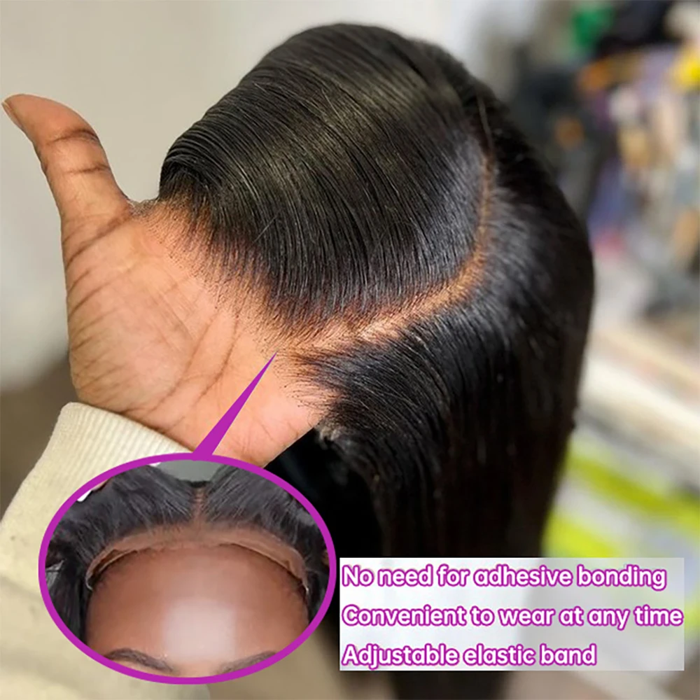 Kurze Bob-Perücken aus Echthaar, 13x6, knochenglatte, kleberlose HD-Lace-Front-Perücke, sofort tragbar, geflochtene Lace-Frontal-Perücke aus vietnamesischem Haar, im Angebot – Detail 6