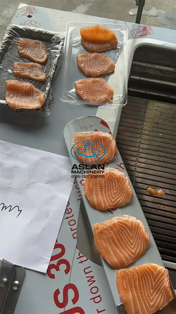 Fish Oblique Slicer Table Type Salmon Slice Cutting Machine