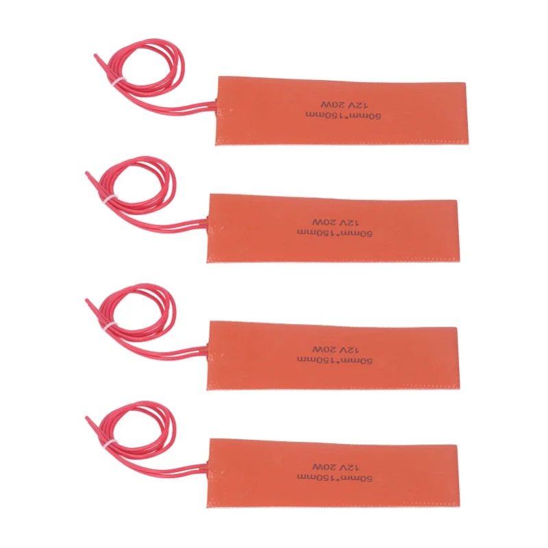 

Комплект из 4 гибких силиконовых нагревательных матов (20 Вт, 12 В) для промышленного оборудования