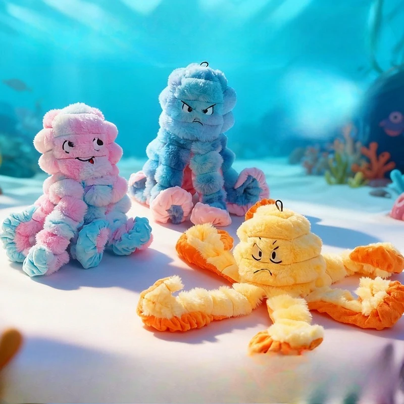 

Dog Sound Squeaker Toys Pet Plush Octopus Dog Interactive Toy Bite Resistant Puppy Squeaky Octopu Dogs Rattle For Toys Supplies