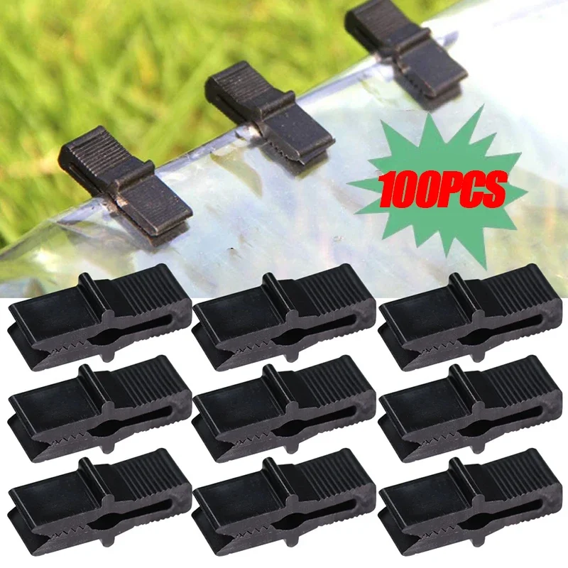 

20pcs Plastic Film Fixing Clip Garden Greenhouse Clamp Resistant To Sunlight and Rain for Fastening Film Sliding Clip